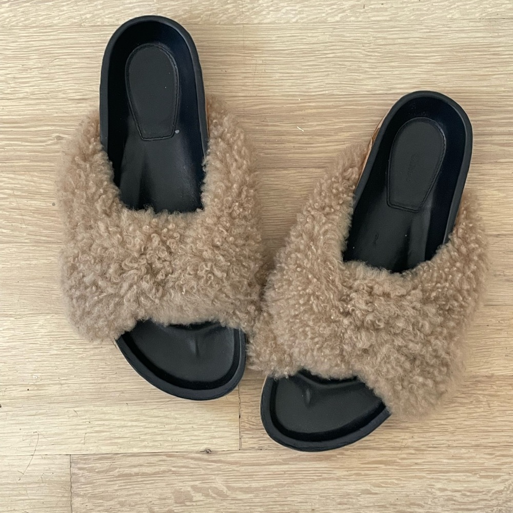 Chloe Shearling Slides